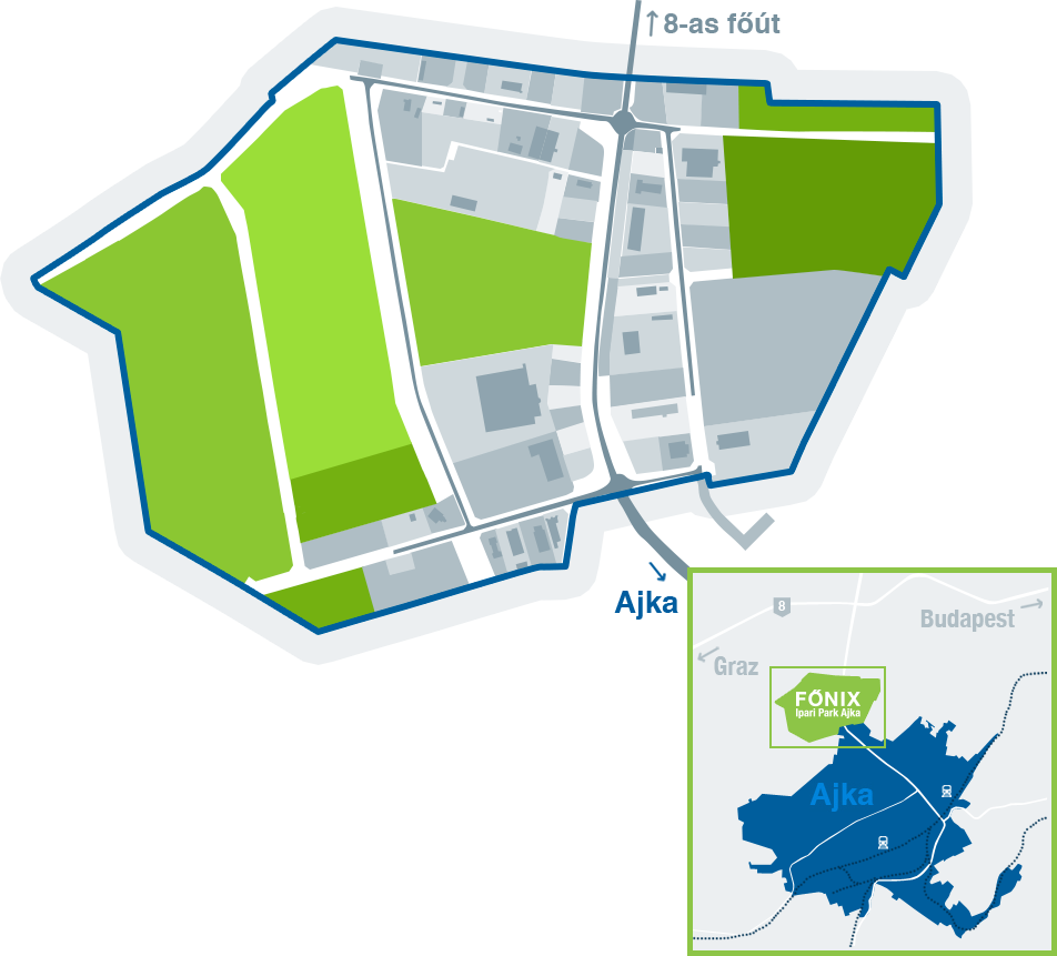 Az ipari park térképe